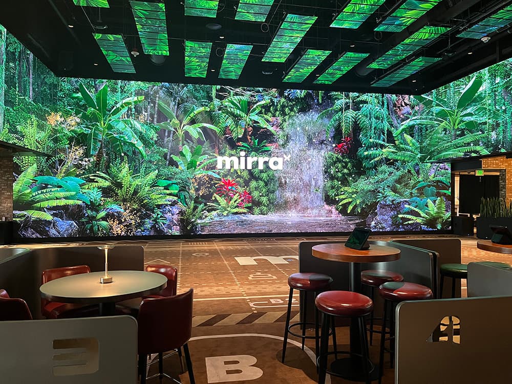 Spectator seating around the arena